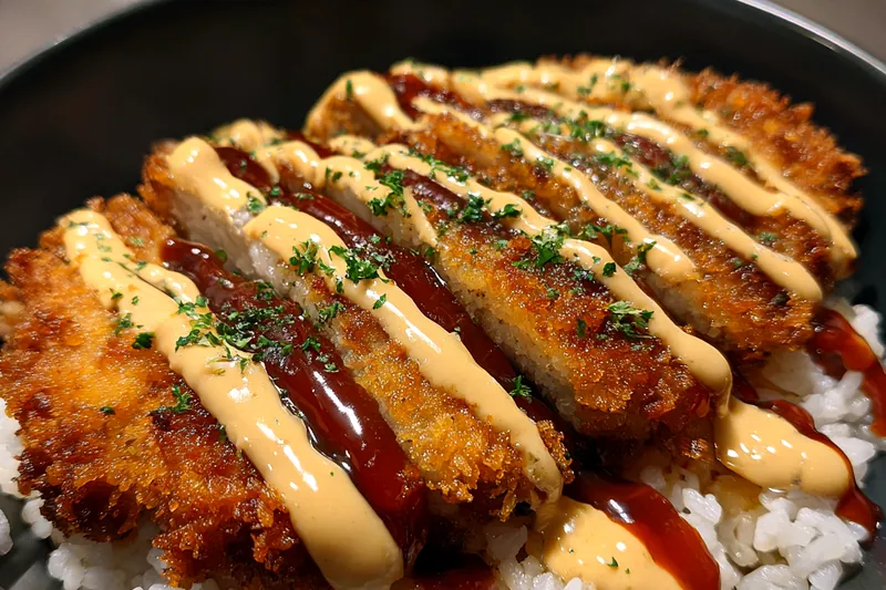 Cooking process for Crispy Fried Cutlet Bowl