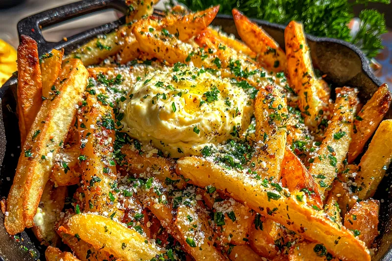 Cooking process for Crispy Fries with Creamy Dip