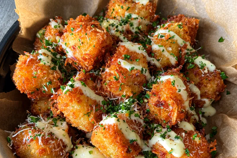 Fresh ingredients for Crispy Garlic Parmesan Bites