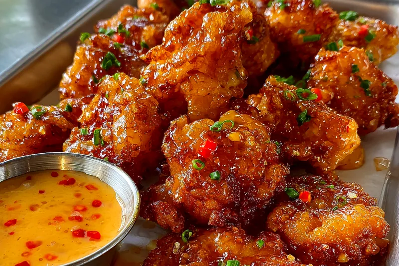 Cooking process for Crispy Glazed Chicken Tenders