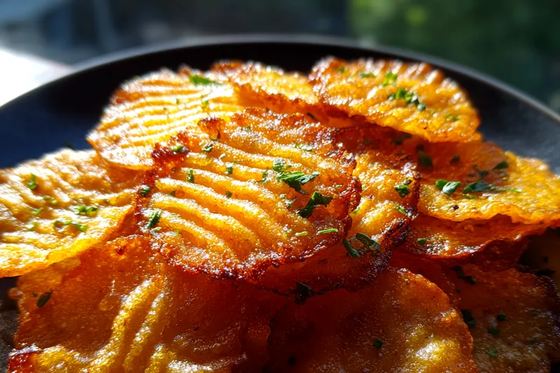 Cooking process for Crispy Herb Potato Chips