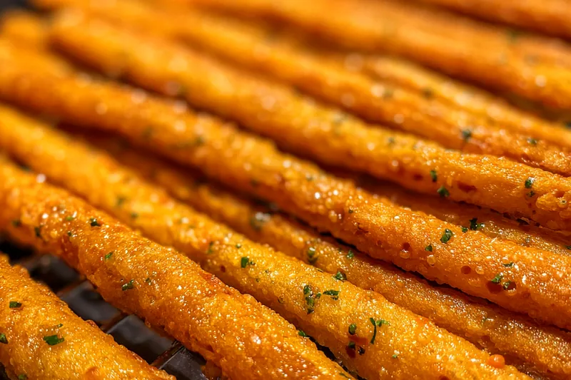 Cooking process for Crispy Herb Potato Sticks