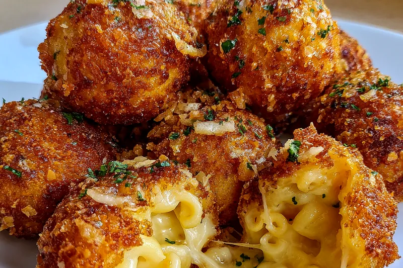 Cooking process for Crispy Macaroni Cheese Balls