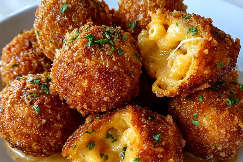 Fresh ingredients for Crispy Macaroni Cheese Balls