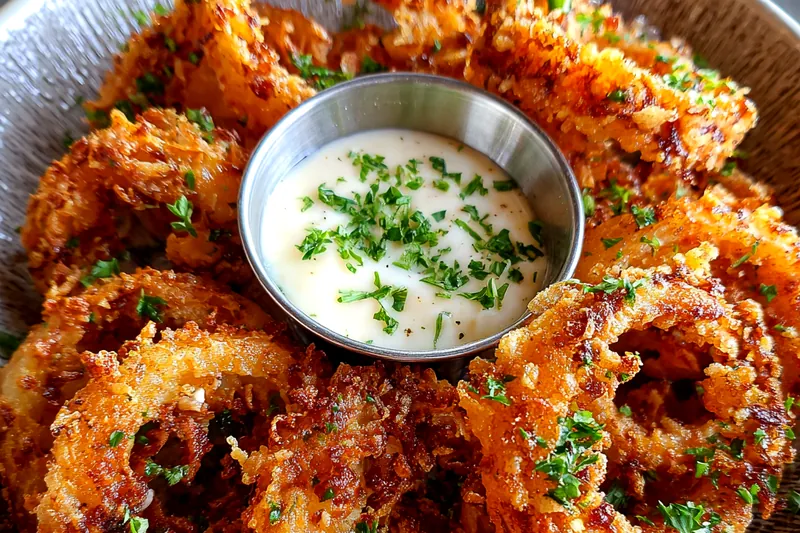 Cooking process for Crispy Onion Ring Chips