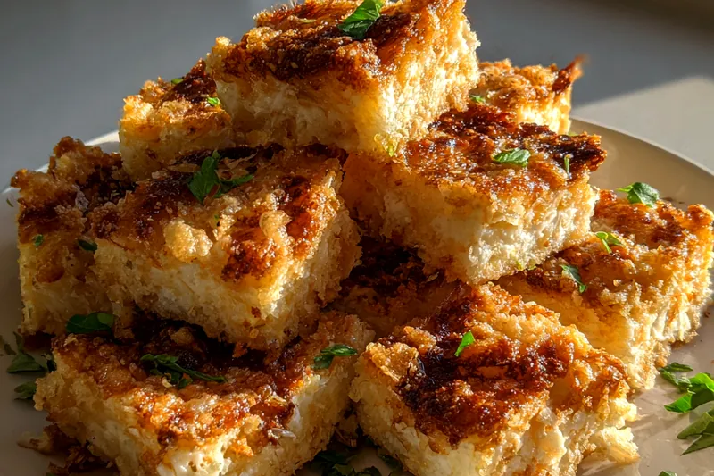 Fresh ingredients for Crispy Potato Squares