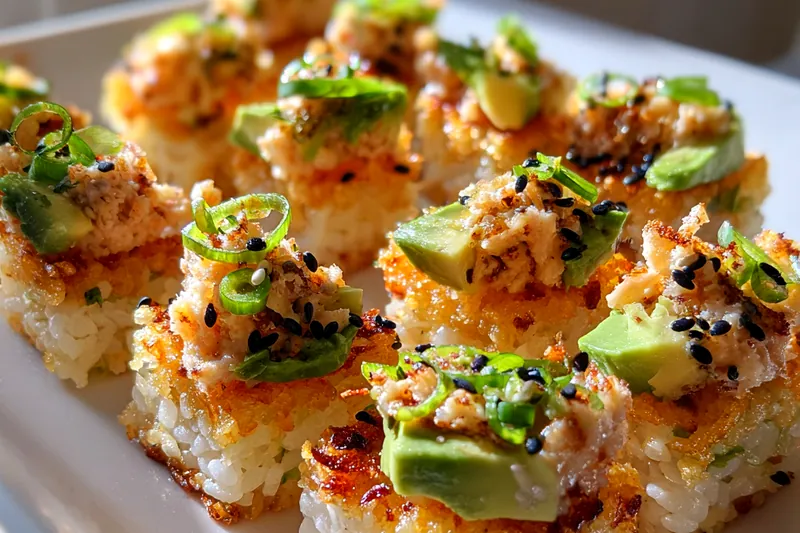 Fresh ingredients for Crispy Salmon Rice Bites