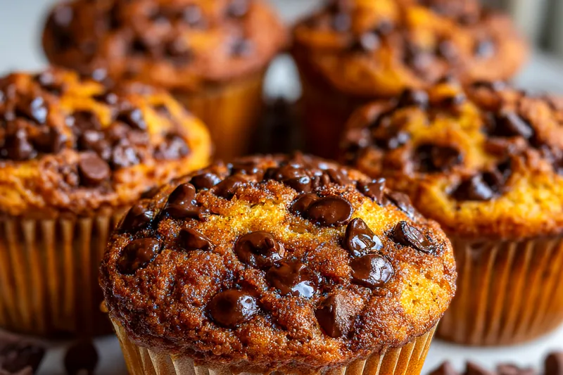 Fresh ingredients for Decadent Chocolate Chip Muffins