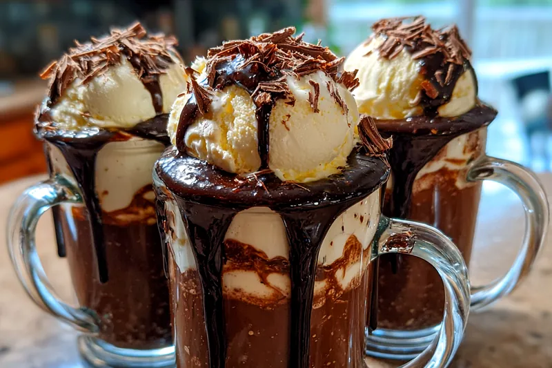 Cooking process for Decadent Chocolate Floats