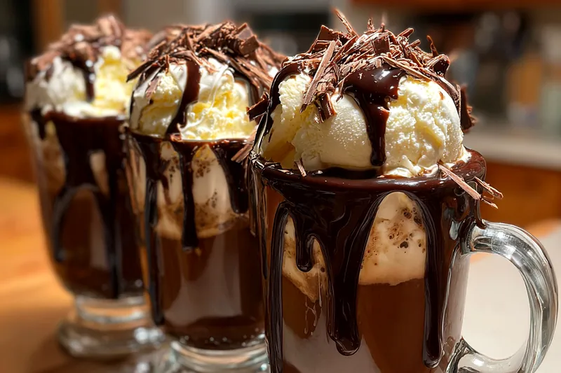 Fresh ingredients for Decadent Chocolate Floats