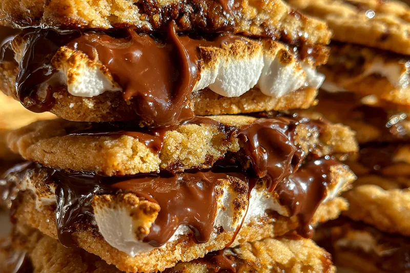 Cooking process for Decadent S'mores Cookie Treats