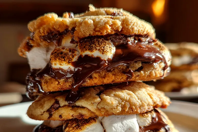 Fresh ingredients for Decadent S'mores Cookie Treats