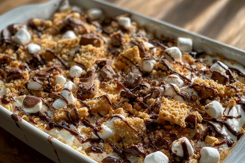 Fresh ingredients for Decadent S'mores Layered Dessert