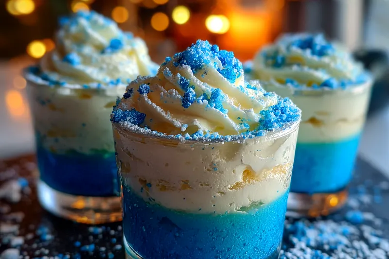 Cooking process for Festive Blue Velvet Shots