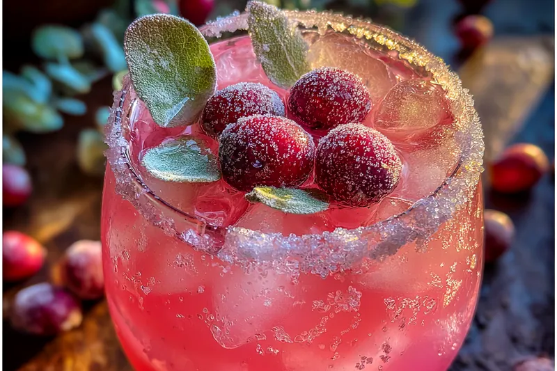 Cooking process for Festive Cranberry Cocktail