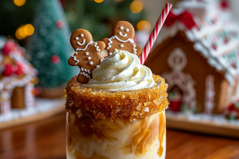 Cooking process for Festive Gingerbread Cocktail