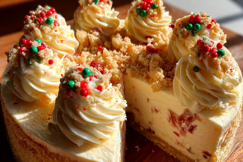 Cooking process for Festive Holiday Cheesecake Delight