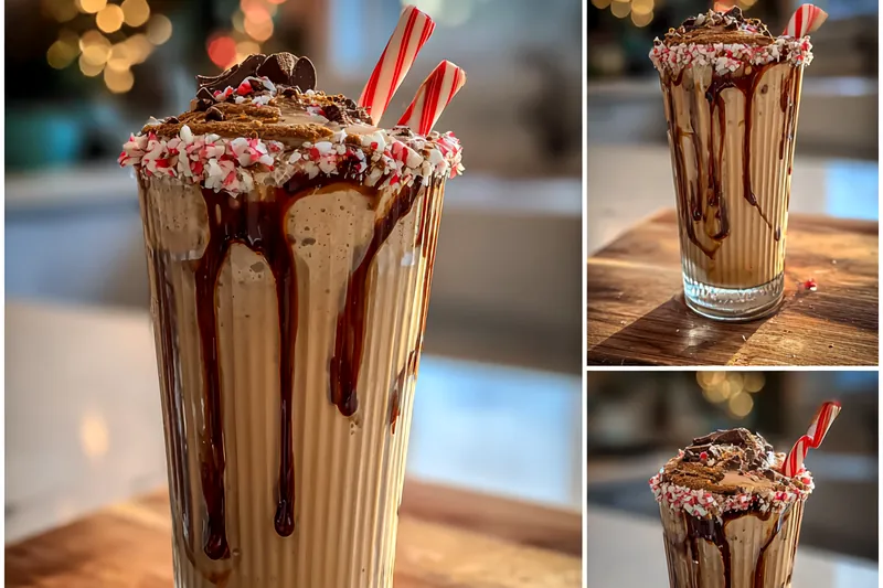 Fresh ingredients for Festive Peppermint Chocolate Drink