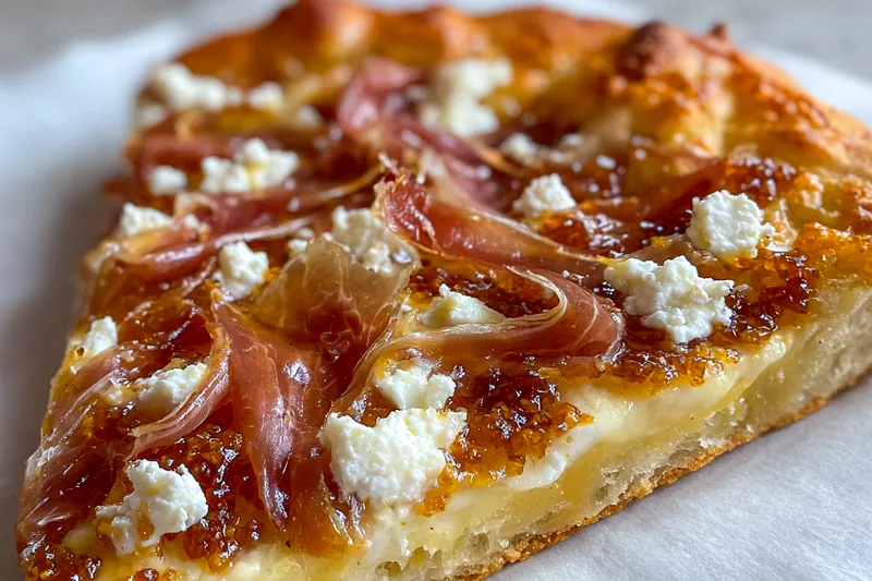 An array of fresh ingredients for Fig Jam and Goat Cheese Pizza Delight, including fig jam, goat cheese, and arugula.