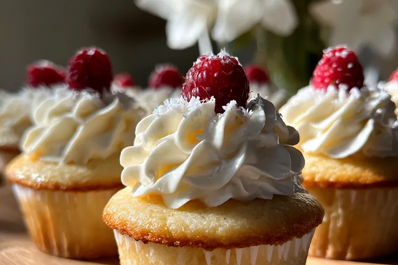Fresh ingredients for Fluffy Cheesecake Cupcakes