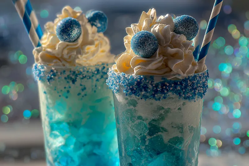 Cooking process for Frosty Blue Mocktail