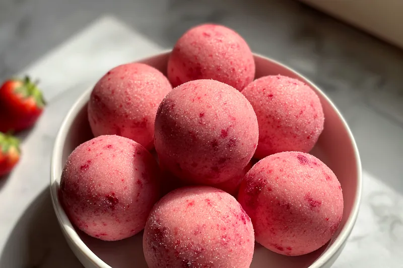 Cooking process for Frozen Strawberry Yogurt Bites