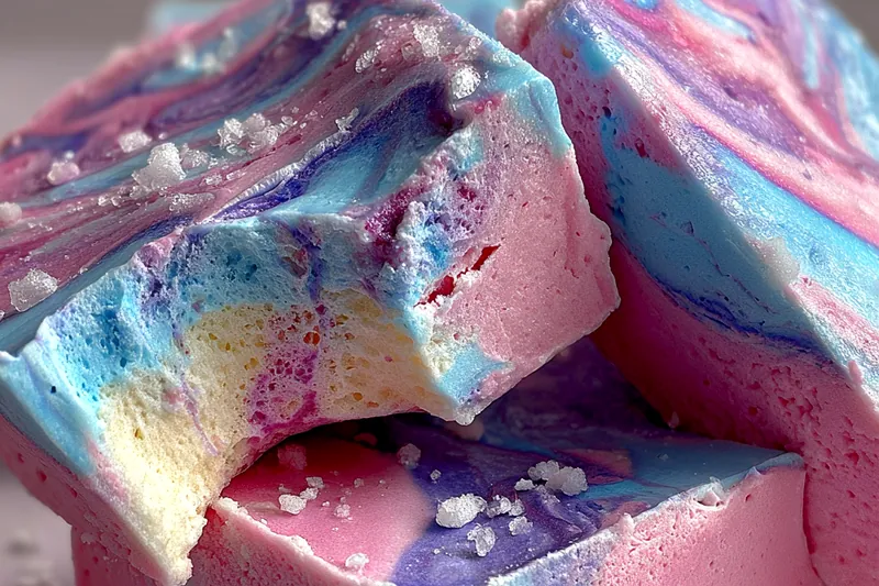 Cooking process for Galactic Cotton Candy Fudge