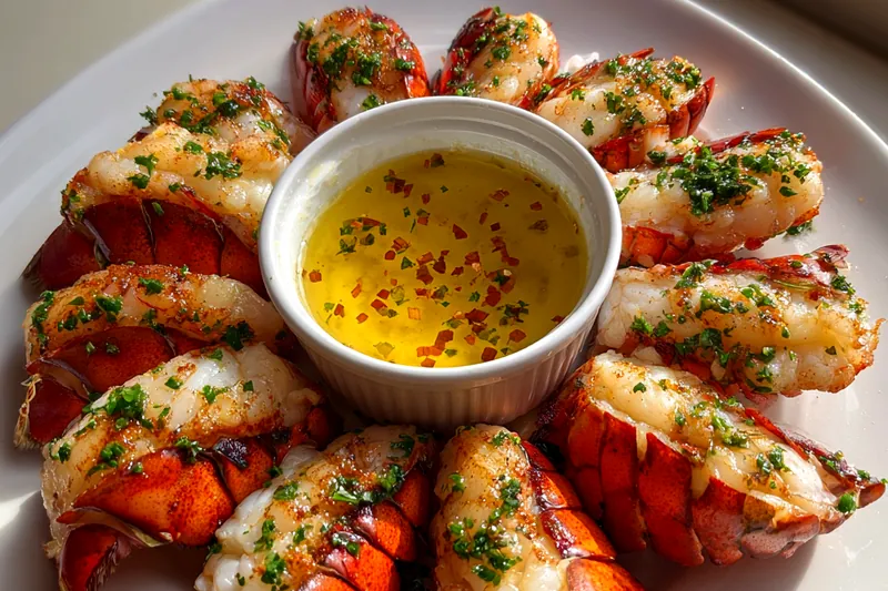 Cooking process for Garlic Butter Lobster Tails