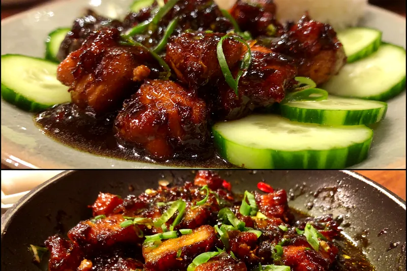 Fresh ingredients for Glazed Chicken with Vegetables