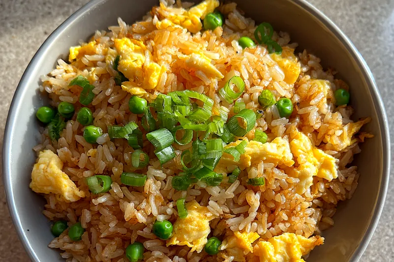 Cooking process for Garlic Egg Fried Rice