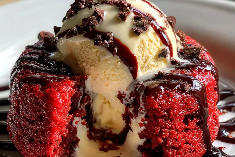 Cooking process for Gooey Red Velvet Cake