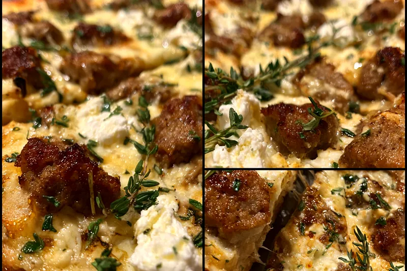 Cooking process for Gourmet Sausage Pizza Delight