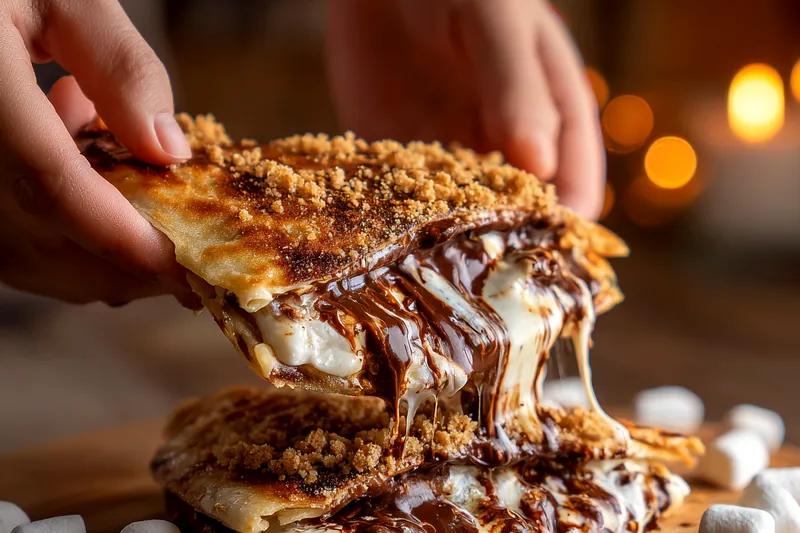 Fresh ingredients for Gourmet S'mores Quesadilla