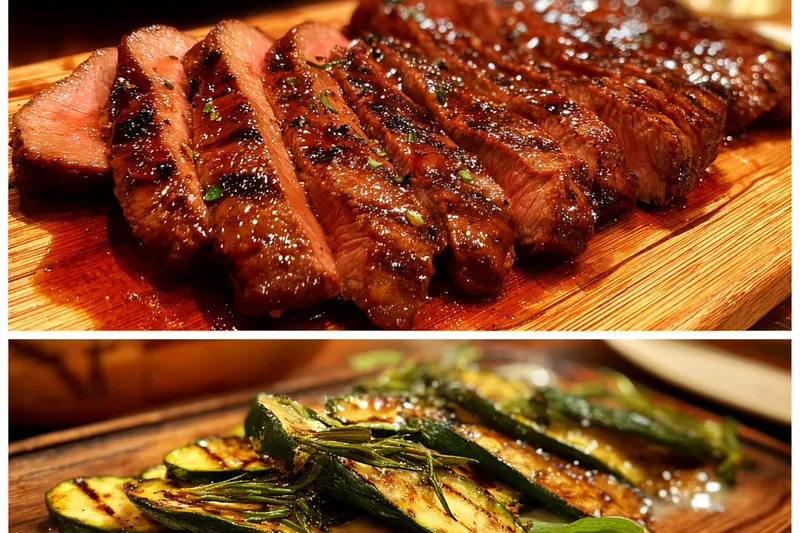 Fresh ingredients for Grilled Balsamic Flank Steak