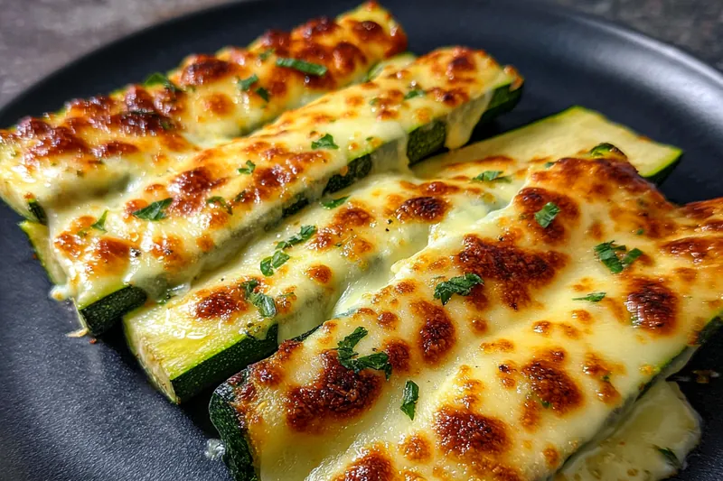Fresh ingredients for Grilled Cheesy Zucchini Slices