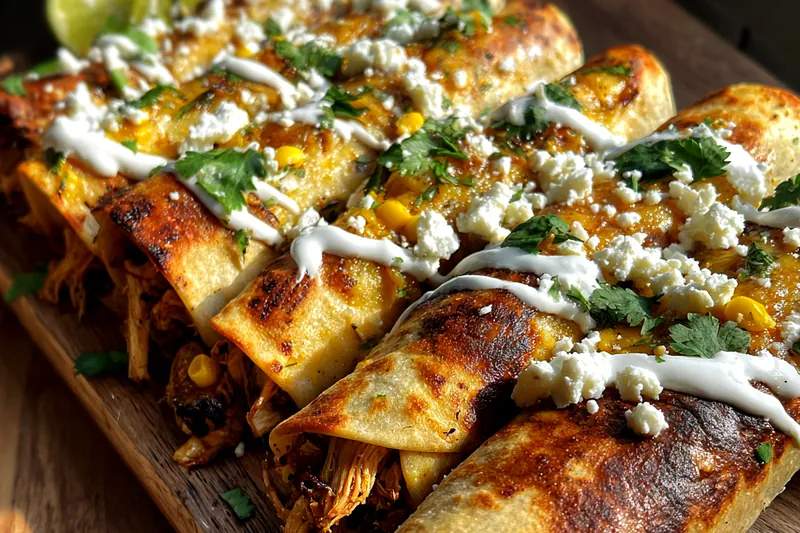 Cooking process for Grilled Chicken Corn Wraps