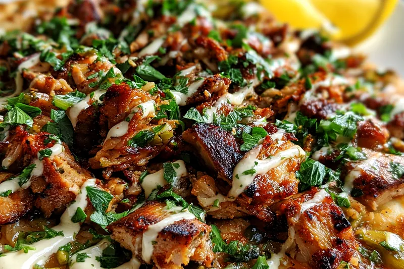 Cooking process for Grilled Chicken Shawarma Delight