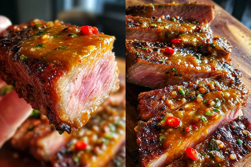 Cooking process for Grilled Herb Butter Steak