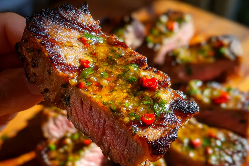 Fresh ingredients for Grilled Herb Butter Steak