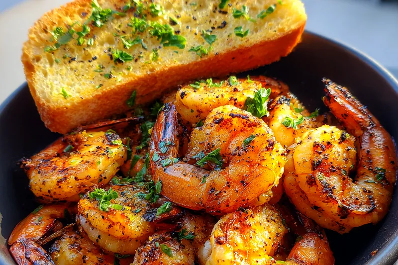 Fresh ingredients for Grilled Shrimp Garlic Bowl
