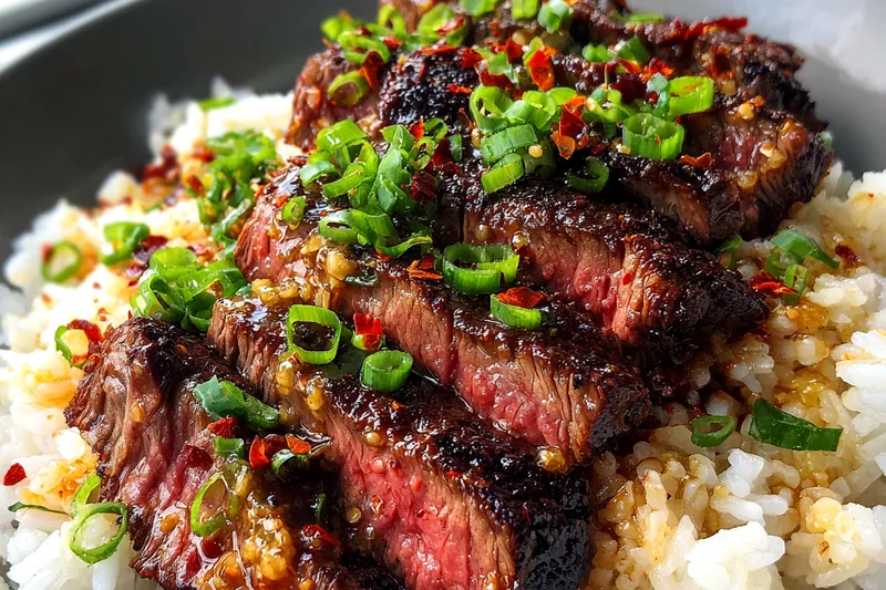 Cooking process for Grilled Steak with Spicy Sauce