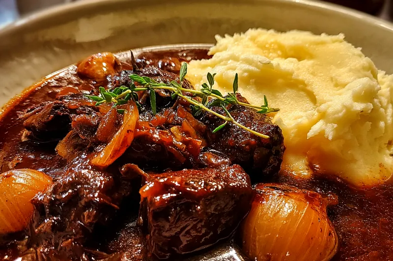 Cooking process for Hearty Beef Stew with Vegetables