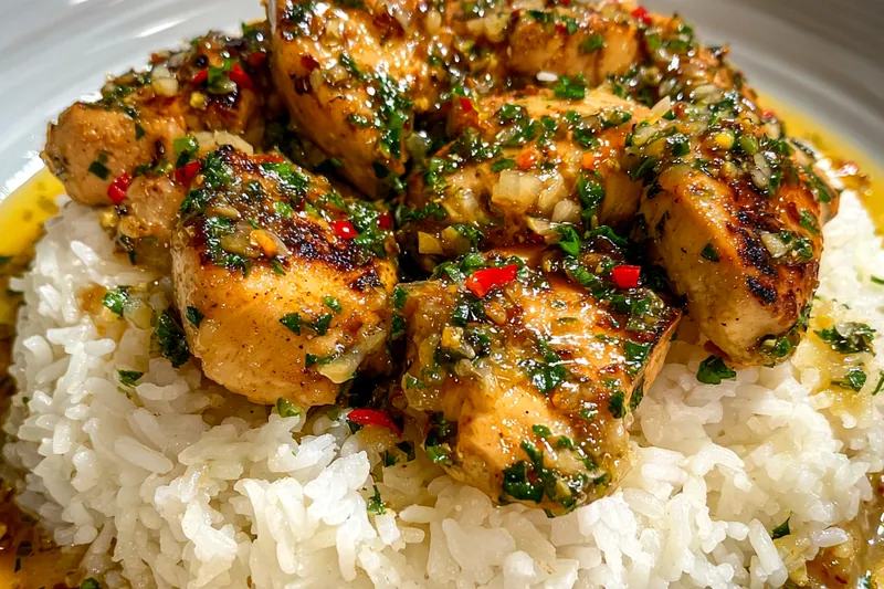 Fresh ingredients for Herb Butter Chicken and Rice