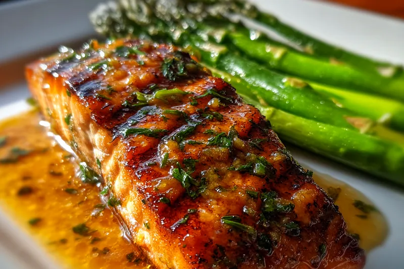 Cooking process for Herb Butter Salmon Delight