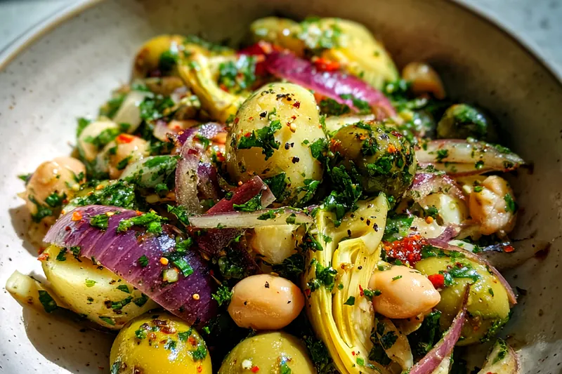 Fresh ingredients for Herb Marinated Bean Salad