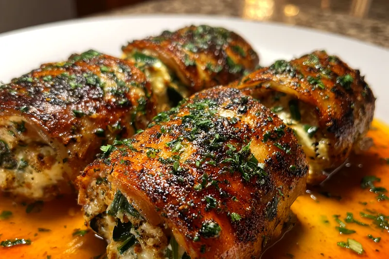 Fresh ingredients for Herbed Chicken Rolls