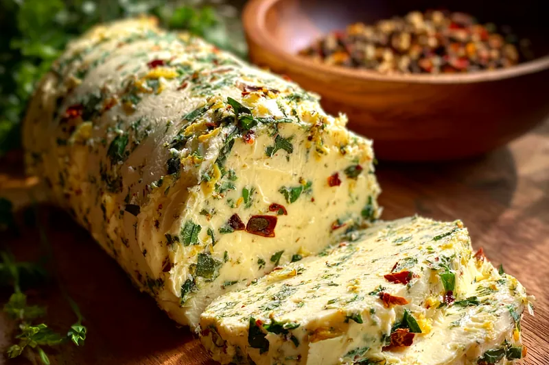 Fresh ingredients for Herbed Garlic Butter Spread