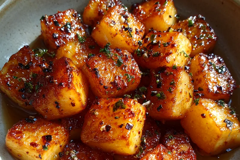 Cooking process for Herbed Roasted Potato Cubes