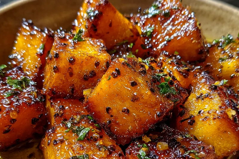 Fresh ingredients for Herbed Roasted Potato Cubes