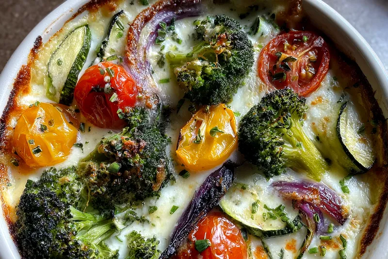 Fresh ingredients for High-Protein Veggie Bake
